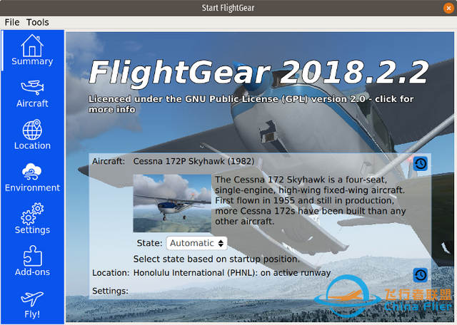 使用 FlightGear 翱翔天空-8756