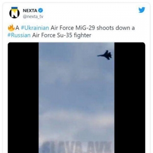 網友誤傳烏克蘭戰機擊墜俄戰機視頻 真相是是飛行模擬游戲畫面