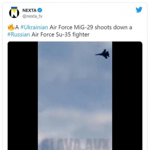 烏克蘭戰機擊墜俄戰機視頻推特瘋傳 結果是游戲畫面