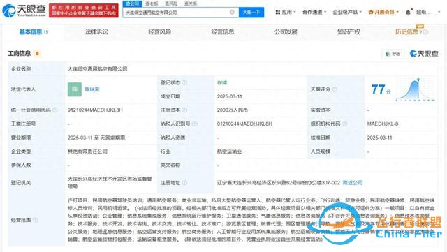 大連國際機場等成立低空通用航空公司 注冊資本2000萬-8872